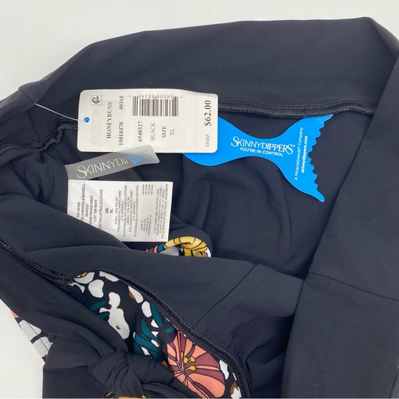 Skinny Dippers Desert Rose Honeybuns High Waist Tummy Control Swim Bottom in XL - Picture 4 of 6